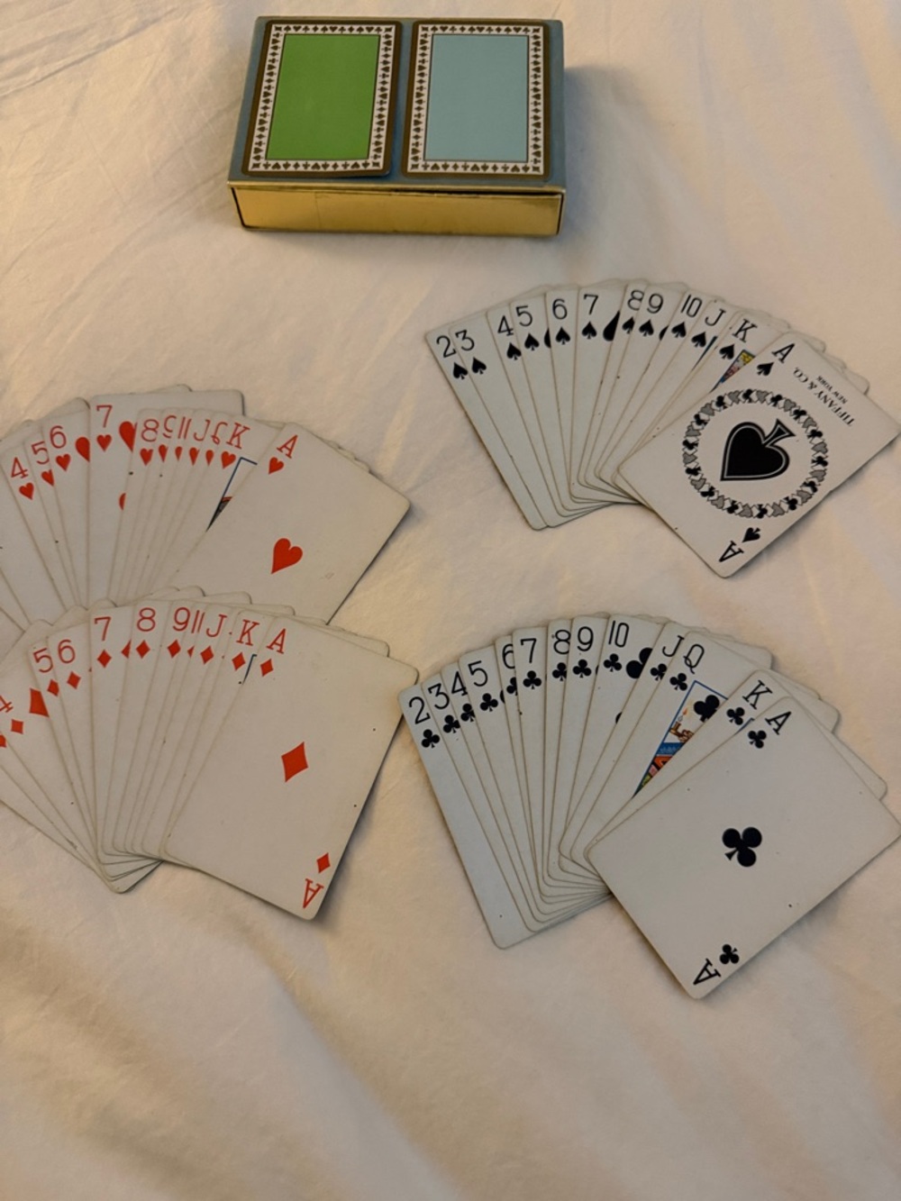 Vintage Tiffany & Co. Playing Card Set with Decorative Green & Blue Box - Picture 3 of 5